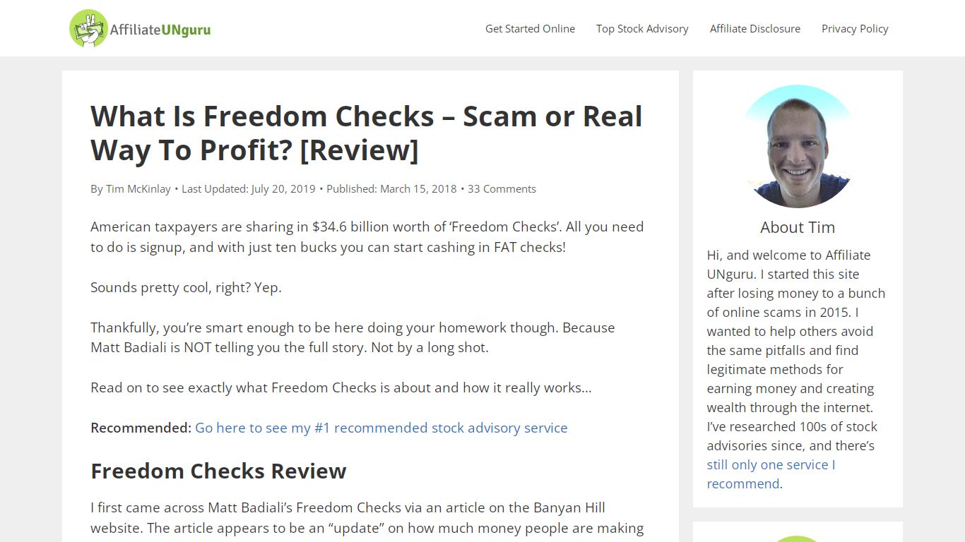 What Is Freedom Checks – Scam or Real Way To Profit? [Review]