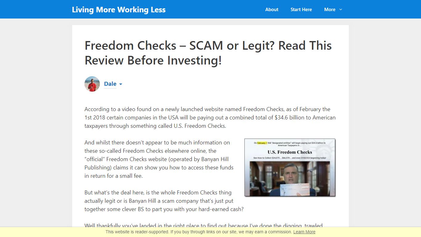 Freedom Checks – SCAM or Legit? Read This Review Before Investing!