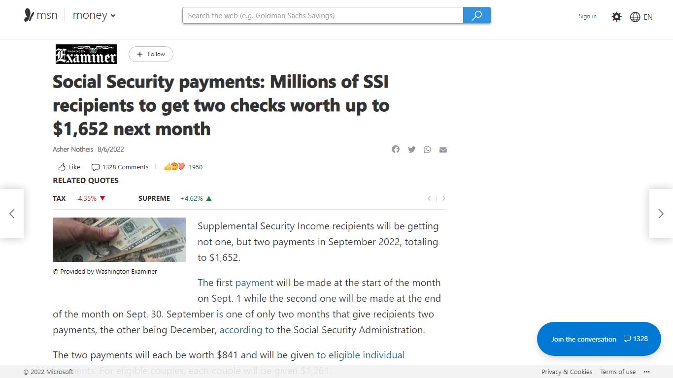 Social Security payments: Millions of SSI recipients to get two checks ...